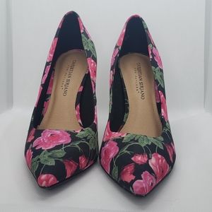 Christian Siriano Floral Pumps